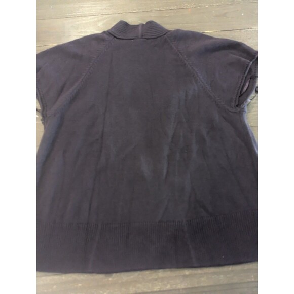 Coldwater Creek 2x 20-22 V-neck 3 Button With Cap Sleeve Vest Deep Purple - Picture 9 of 9